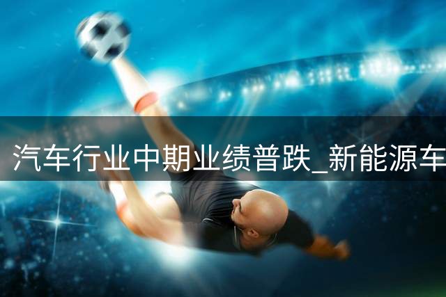 汽车行业中期业绩普跌 新能源车企集体承压